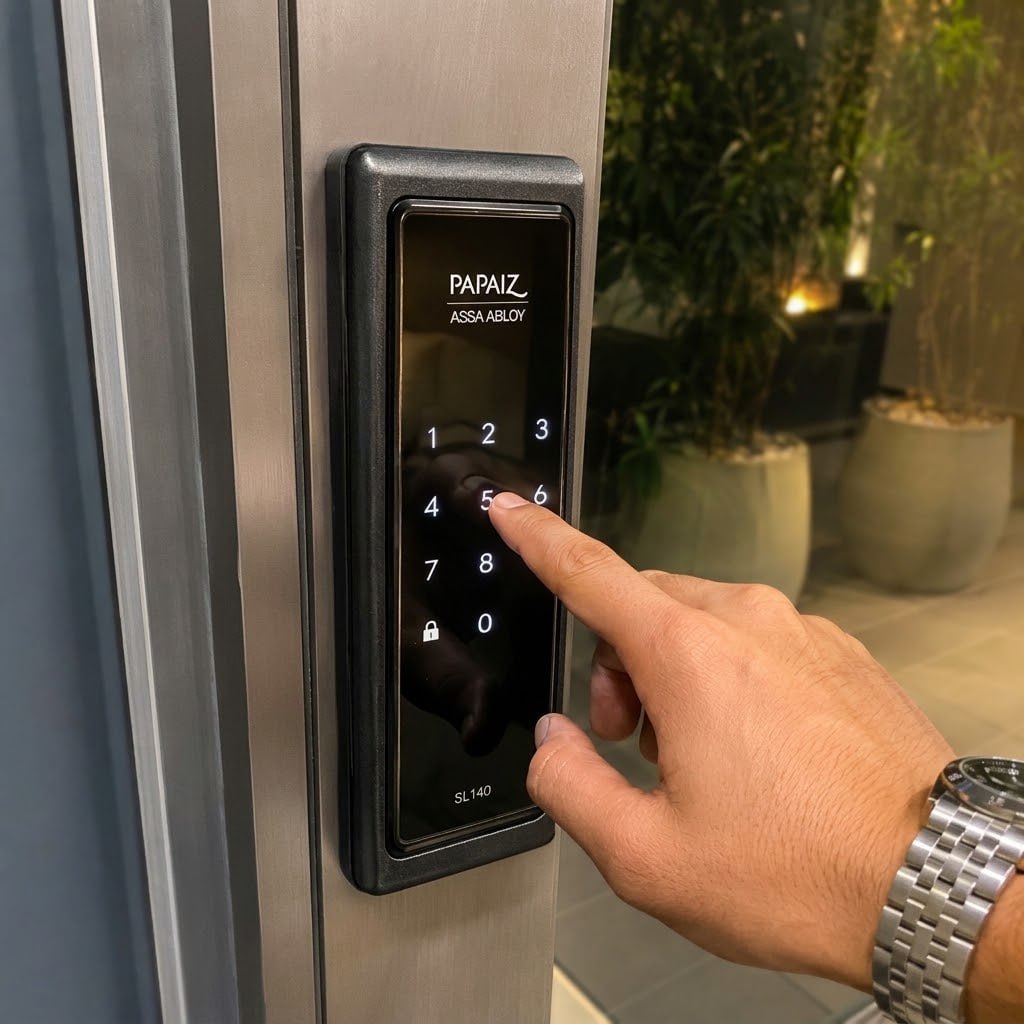 Fechadura Digital Eletronica Papaiz Sl140 Sobrepor | Senha Fechamento Automático