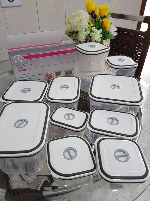 Conjunto de Potes Herméticos com 10 Peças Polipropileno Electrolux