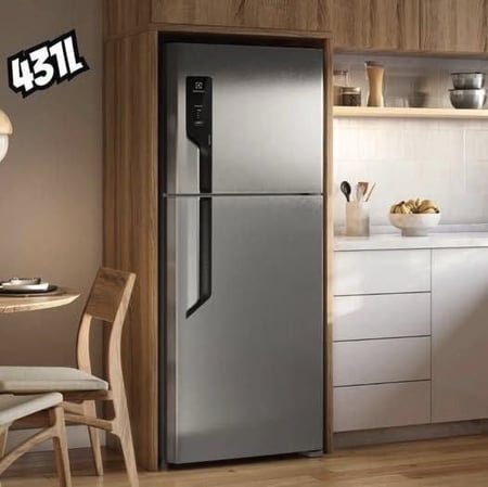 Geladeira Electrolux Frost Free 431L Efficient AutoSense Duplex Inox Look (TF70S) 220V