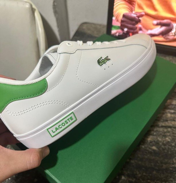 Tênis Lacoste de Couro PowerCourt masculino  - Num. 38 ao 41