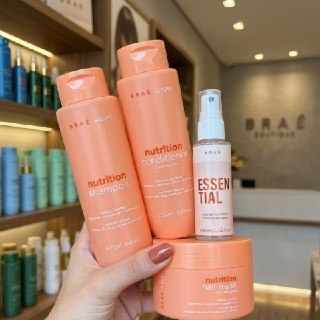 Kit Braé Stages Nutrition Shampoo,cond,másc + Essential 60ml