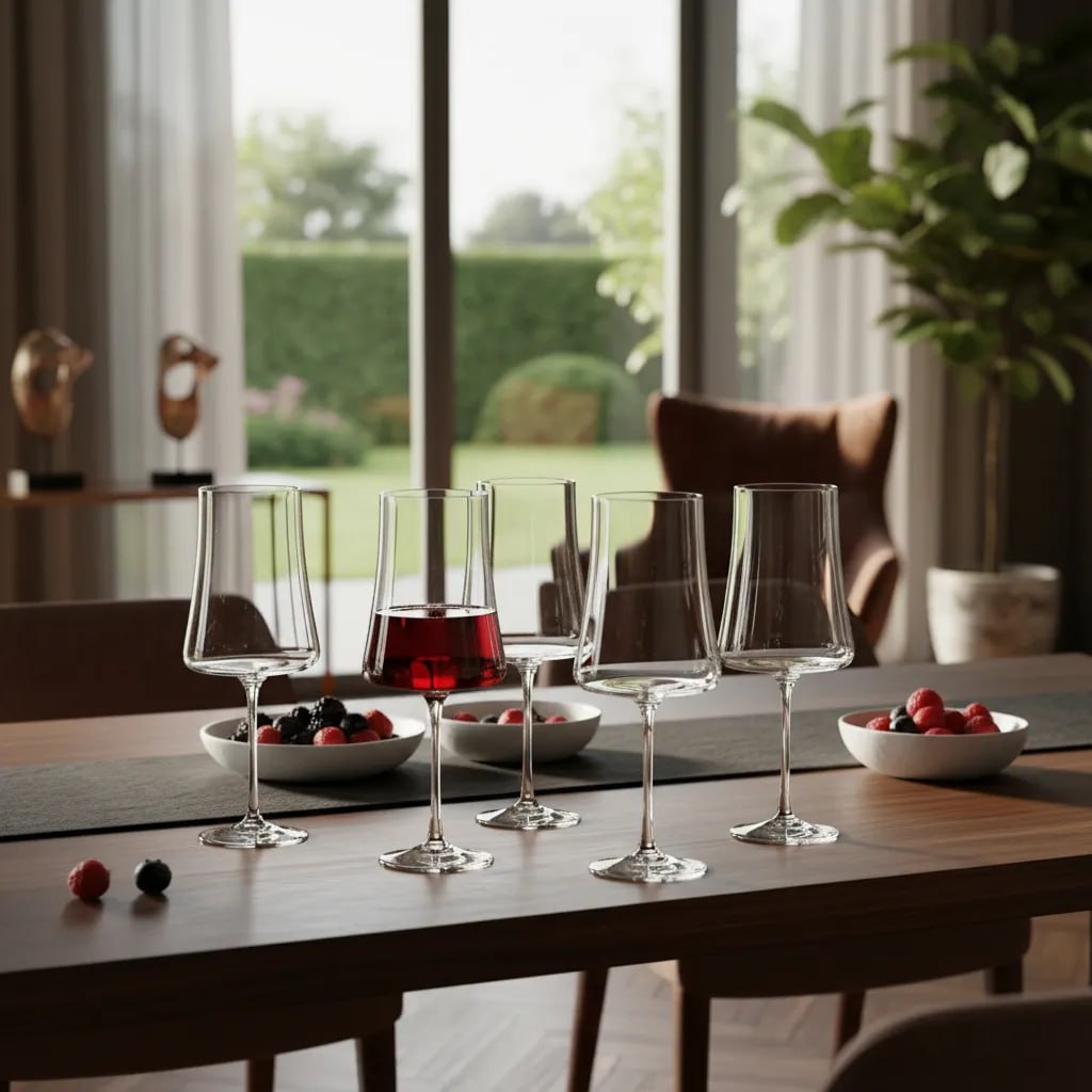 Jogo 6 Taças Cristal Titanium Vinho Tinto 560ml Xtra Bohemia Transparente