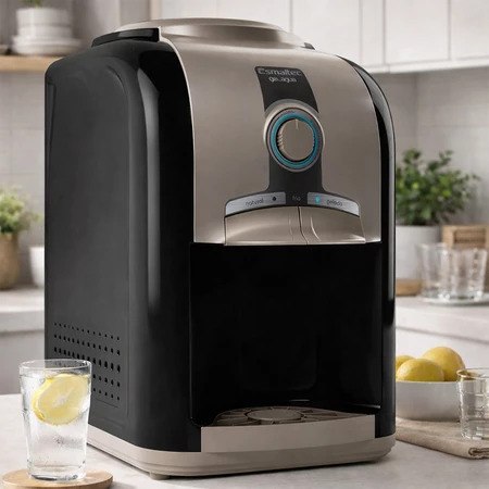 Bebedouro de Água Esmaltec de Mesa - Refrigerado por Compressor Stilo Black EGM30