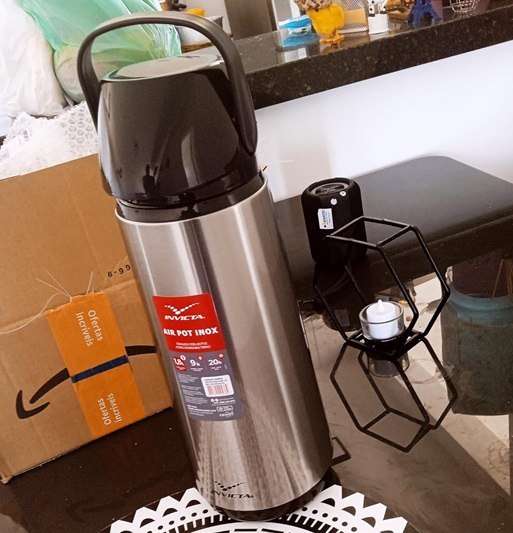 Garrafa Térmica Invicta Air Pot Inox Slim 1,8L