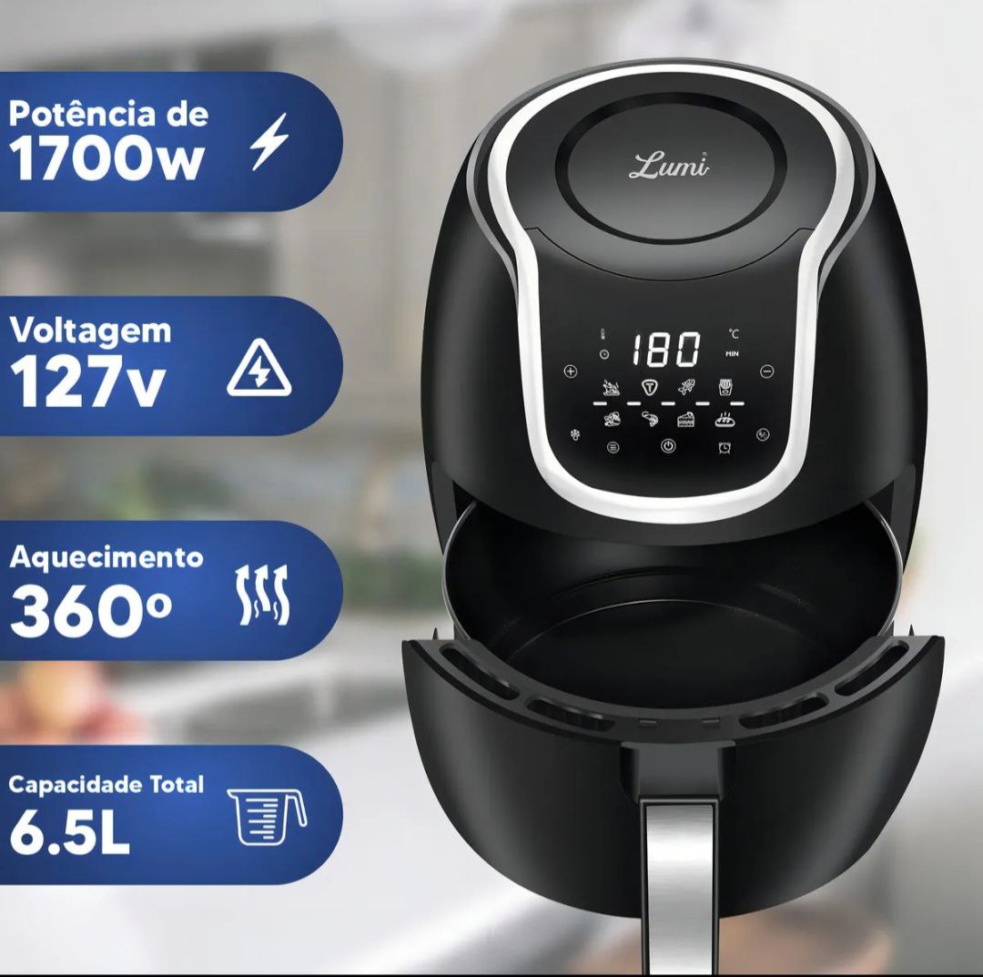 Lumi Fritadeira Eletrica Air Fryer 7300 Cor Preto 127v