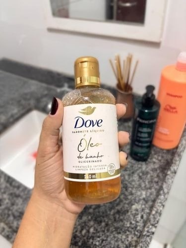 Dove Óleo de Banho Hidratação Intensa e Limpeza Delicada, Glicerinado com 96% Ingredientes...