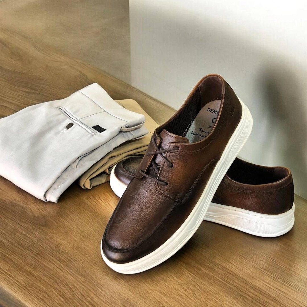 Democrata Sapatênis Denim Bold Mogno