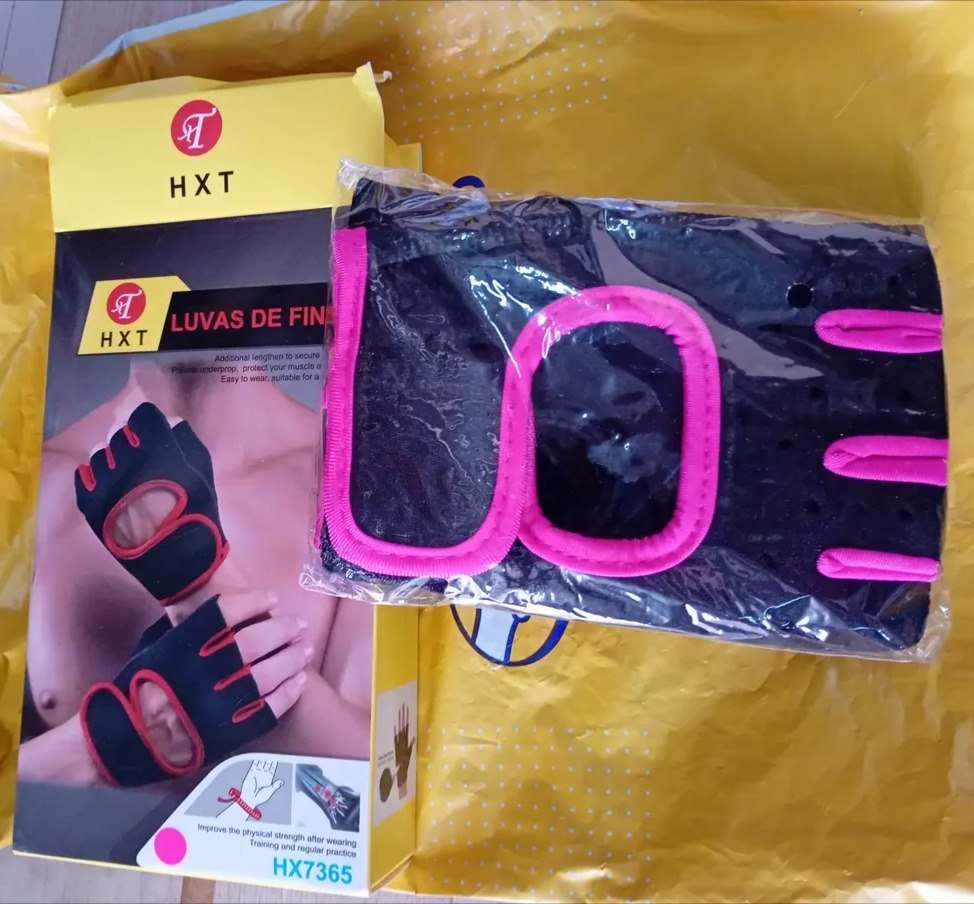 Luva Exercícios Treino Academia Crossfit Unissex Ajustável - Preto ou Rosa