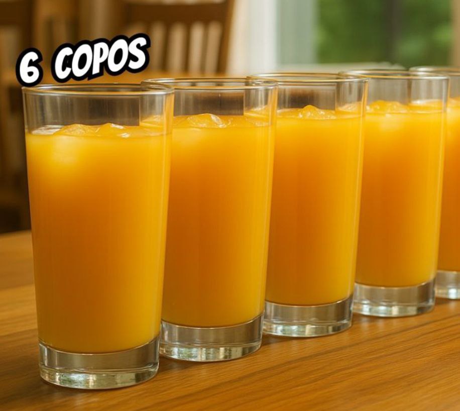 Jogo De Copos Em Vidro Kit 6 Peças Cozinha Água Suco Drink