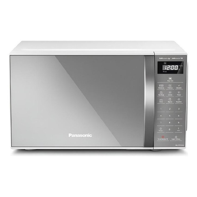 Microondas Panasonic Nn-st27lwru 21l Branco Espelhado Tecnologia Pega Fácil