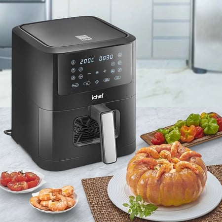 Fritadeira Elétrica Airfryer Ichef Smart Vision 6L