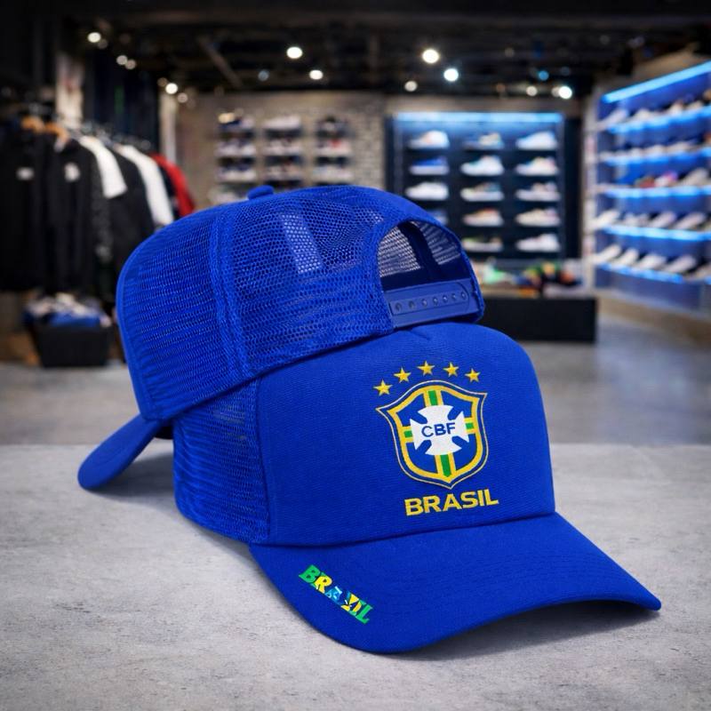 BONÉ UNISSEX ESTILO TRUCKER TELINHA PROTEÇÃO SOLAR AJUSTÁVEL ATVIDADES ESPORTIVAS