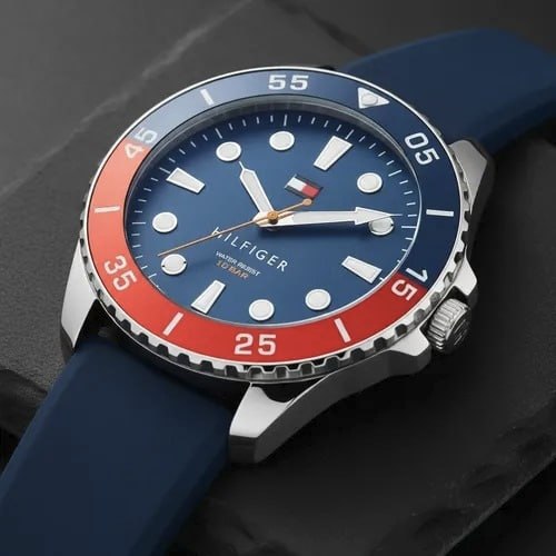 Relógio Tommy Hilfiger Masculino Borracha Azul 1792200