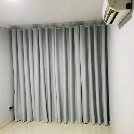 Cortina 2.00 X 1.80 M Blackout Blecaute Palha Corta Luz Em Tecido Grosso Para Quarto E Sal...