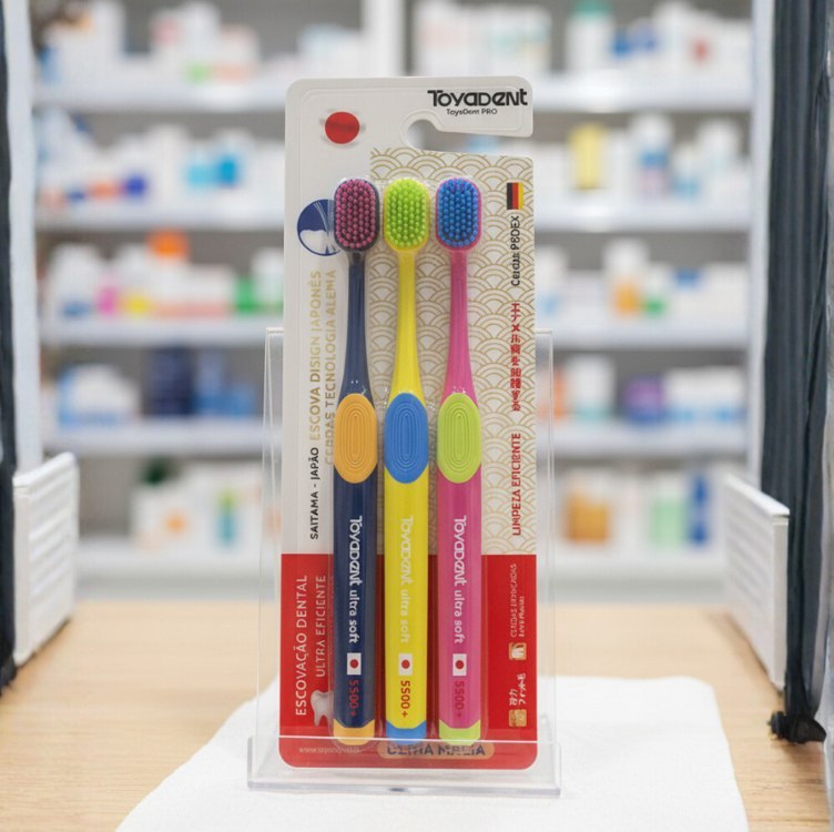TOYADENT PRO Escova de Dente Macia Premium Alemãs da Pedex, Adulto, Cerdas Extra, 5500 Cer...