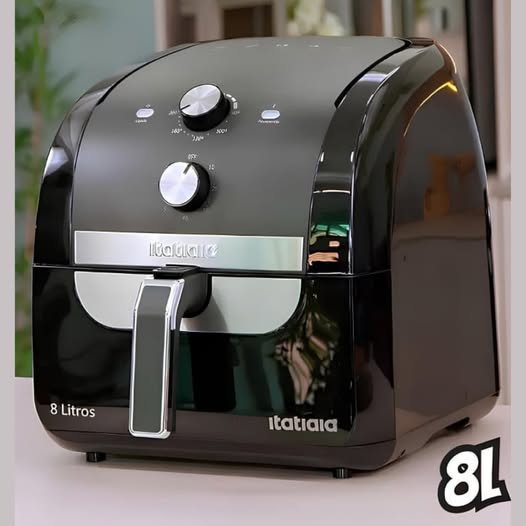 Fritadeira Elétrica Air Fryer Sem Óleo 8L Itatiaia c/ Timer 1900W Preto - 110v