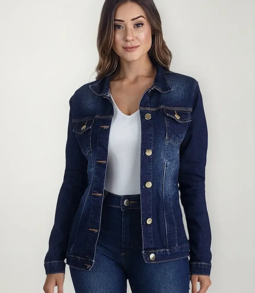 Jaqueta HNO Jeans Comfort Com Lycra - Tam. P ao XG