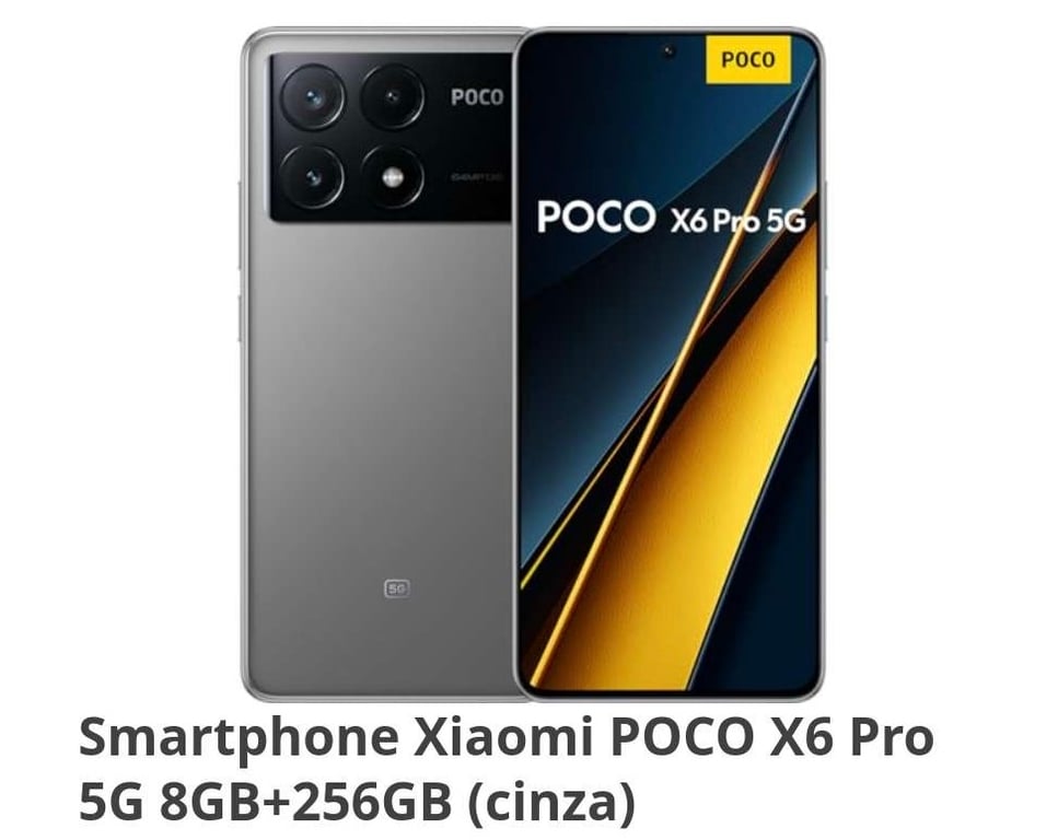 Avaliando o Smartphone Xiaomi POCO X6 Pro 5G 8GB+256GB (cinza)