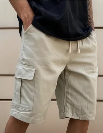 Bermuda Cargo Masculina Skate Larga C/ Elástico Short Adulto