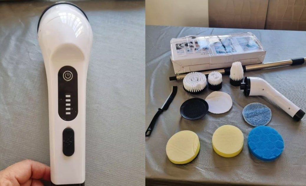 Escova de limpeza ajustável para janelas, banheiros e cozinhas - Ferramentas recarregáveis...