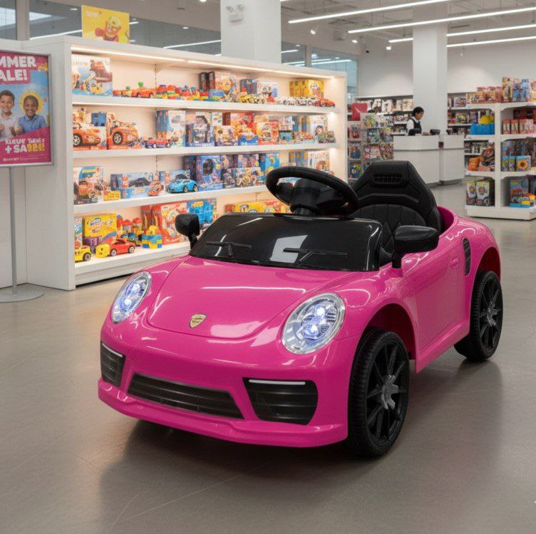 Zippy Toys Carro Elétrico Compact com Controle Remoto 6V, Rosa