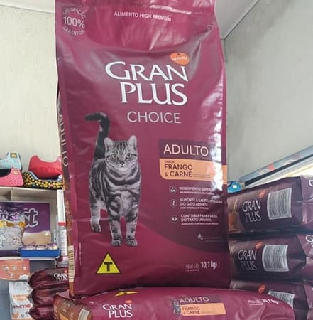 Ração Gran Plus Gatos Choice Frango e Carne - 10,1Kg