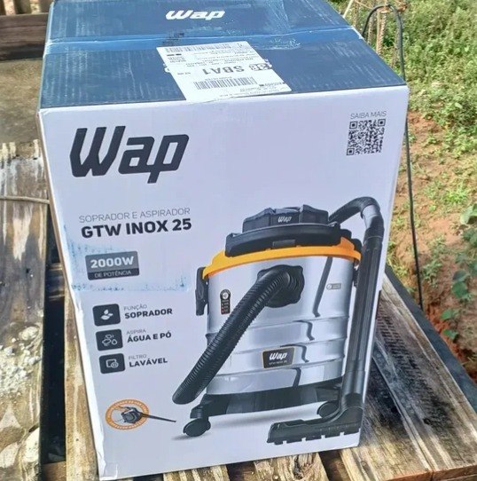 Aspirador de Pó e Água WAP GTW INOX 25 Com Soprador e Potência de 2000W - 110v/220v