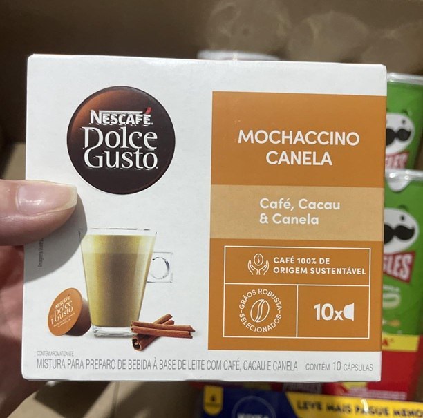 Caixa Café em Cápsula NESCAFÉ DOLCE GUSTO Mochaccino Canela - 10 Cápsulas