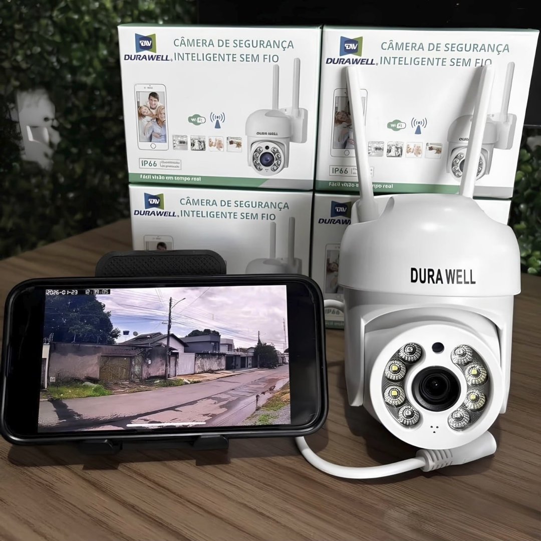 Câmera Ip A8 App Icsee Infravermelho Prova D'água Externa Wifi Hd 3 Cor Branco