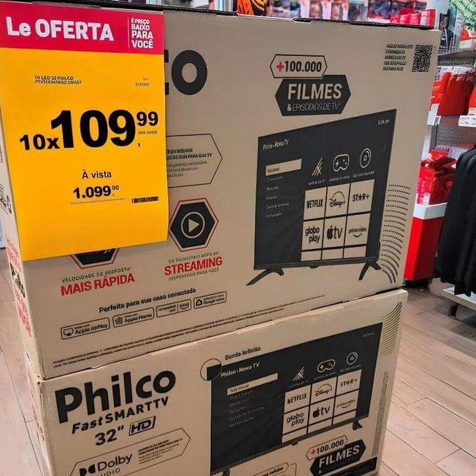 Smart Tv 32 Philco Led Roku Tv Hd Dolby Audio Bivolt P32cra