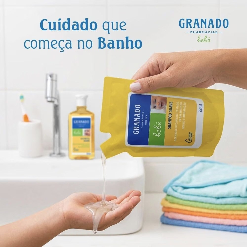 Granado Refil Shampoo Bebê, Tradicional, 250ml