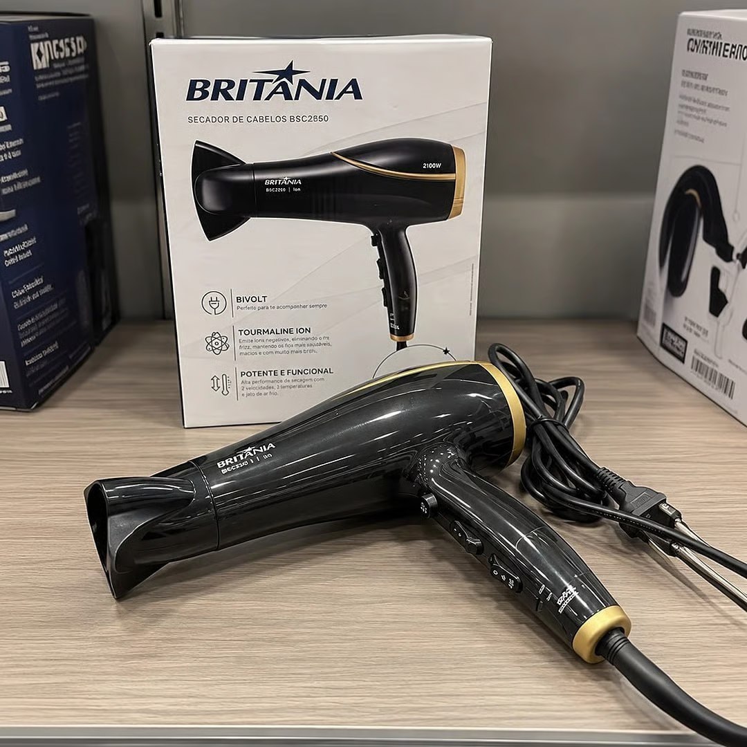 🤓Secador de Cabelos Britânia 3 Temperaturas 2100W BSC2250 Bivolt