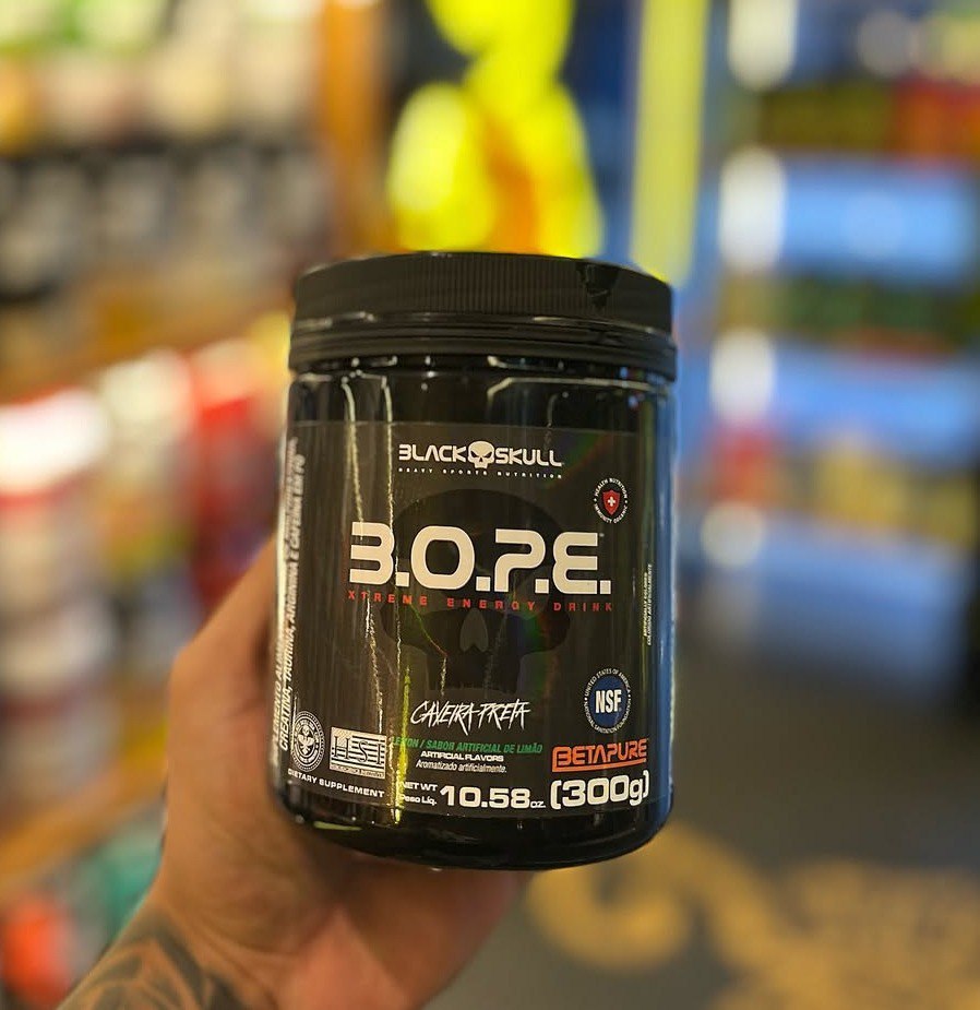 Bope Pré Treino 300g Black Skull