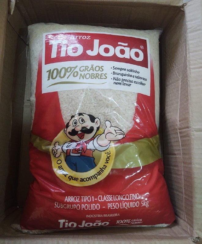 Arroz Branco Tio João Grãos Nobres 5Kg
