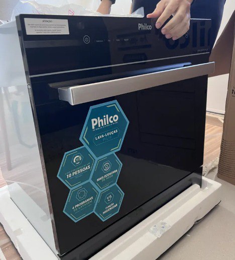 Lava Louças Philco 10 Serviços Painel Touch Espelhado Preto - 110v