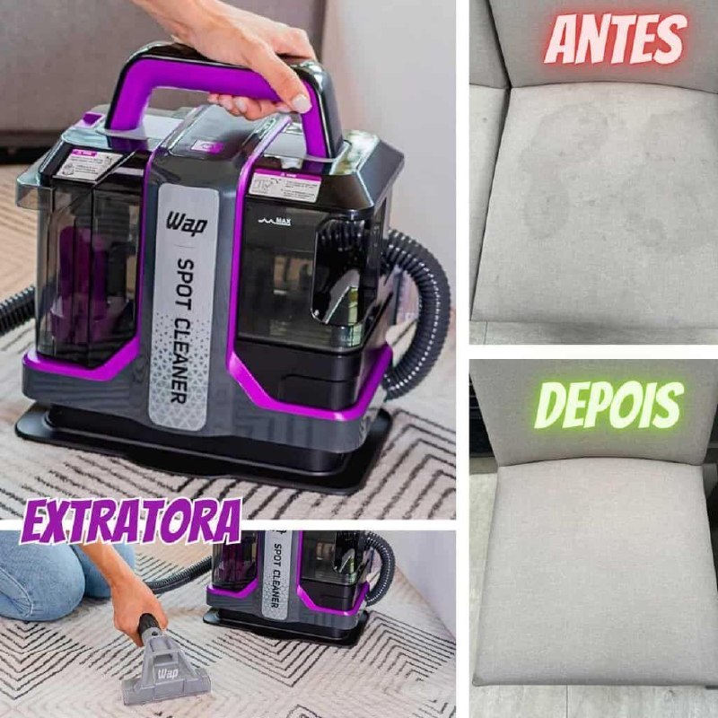 🤓WAP Extratora Portátil Spot Cleaner W3, 3 em 1, Borrifa, Esfrega e Extrai, com Sistema d...