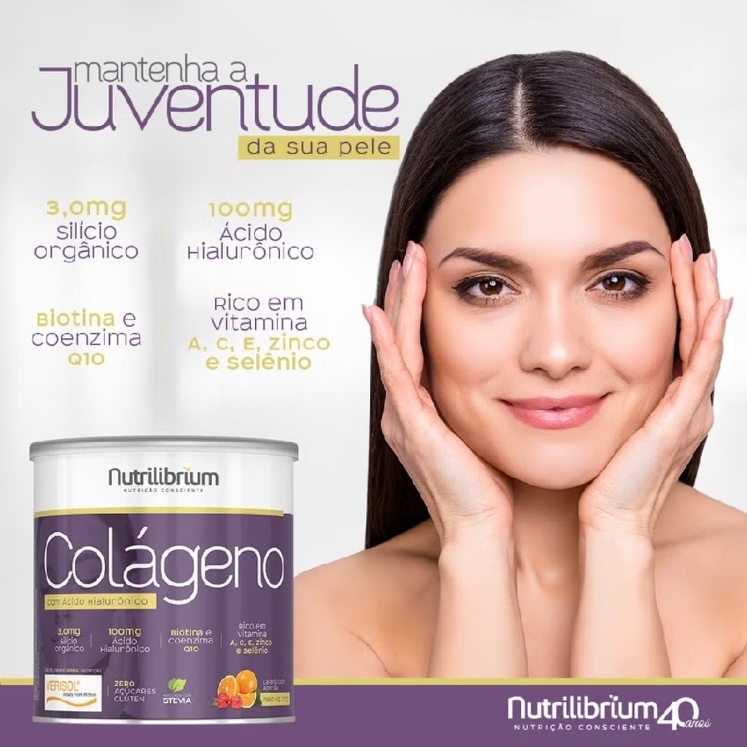 Colágeno Verisol Ácido Hialurônico Silício Orgânico Biotina Coq-10