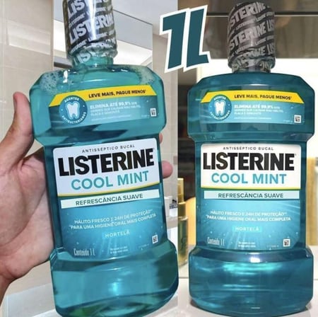 LISTERINE® Cool Mint Enxaguante Bucal Sem Álcool, 1L