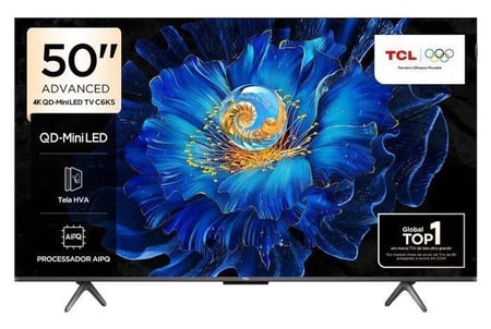(Lançamento 2025) 
Smart Tv 50" TCL Mini LED 4K C6KS