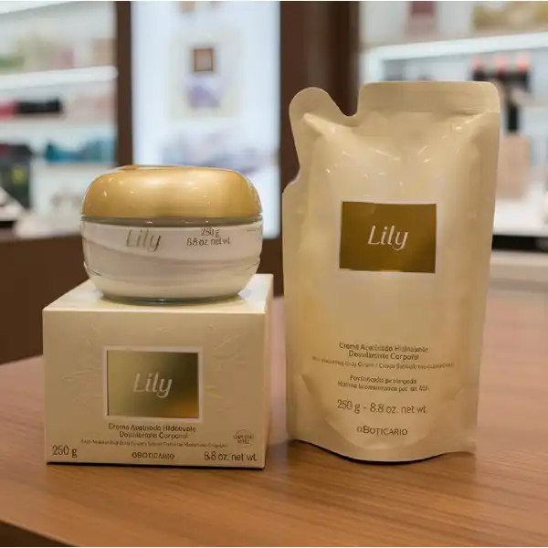 Combo Creme Acetinado Hidratante Desodorante Corporal Lily 2