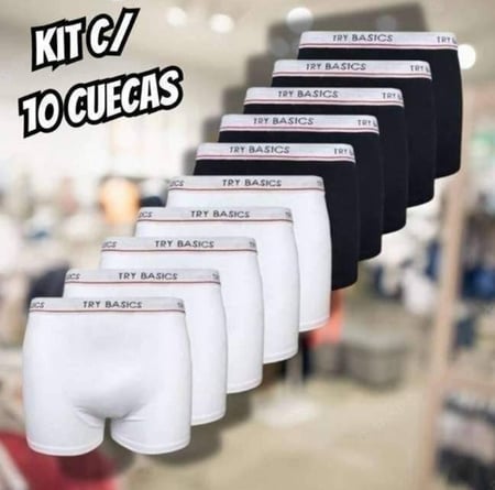 Kit 10 Cuecas Boxers Infantil Box Algodão Cotton Conforto