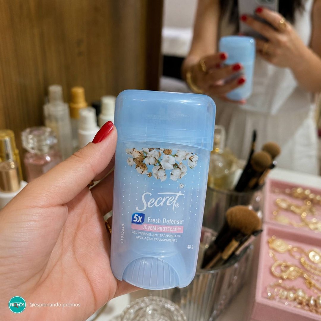 Secret Desodorante em Gel Invisible Powder Protect Cotton 45 g