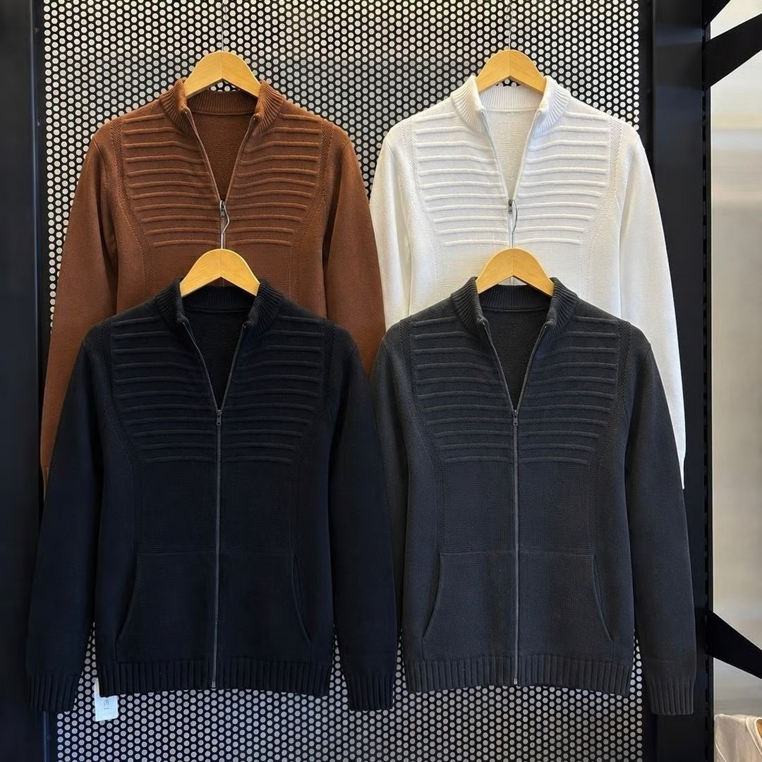 🤓Jaqueta Masculina Blusa De Frio Malha Grossa Ziper E Bolso