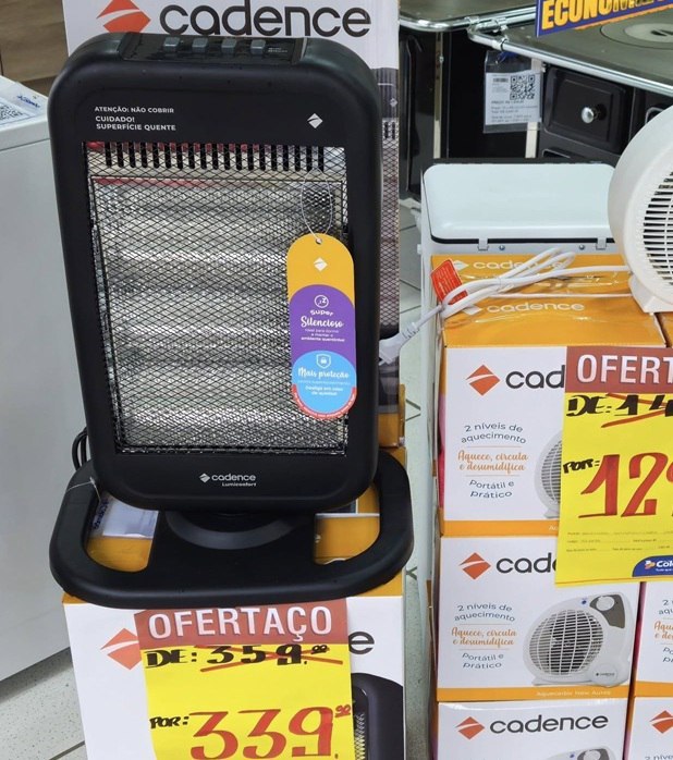 Aquecedor Cadence Halógeno Lumiconfort 3 Temperaturas 1200W - 220v