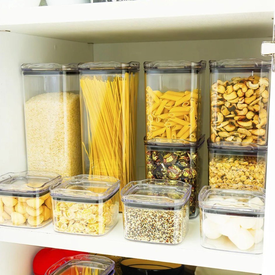 Kit 10 Organizadores Pote Hermético Empilhável Em Acrílico