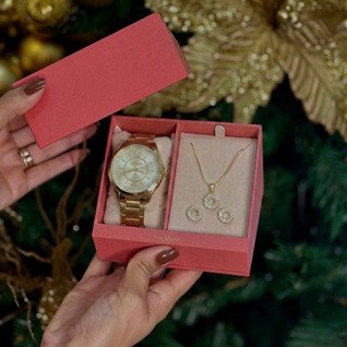 Relógio Condor Feminino Elegante Dourado Dourado