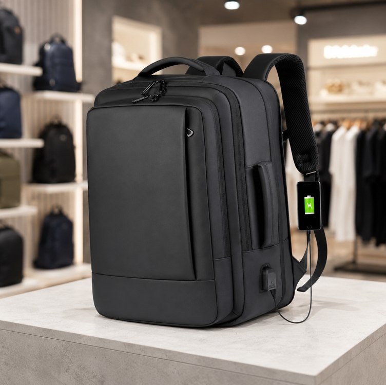 Mochila À Prova D'água Reforçada Expansível Para Viagens Diá