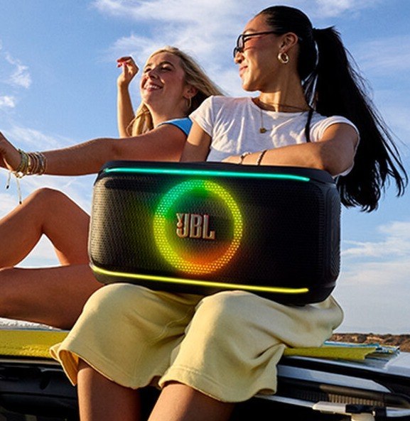 Caixa De Som Jbl Partybox On The Go 2 Preta Até 15H de Reprodução + Microfone sem fio