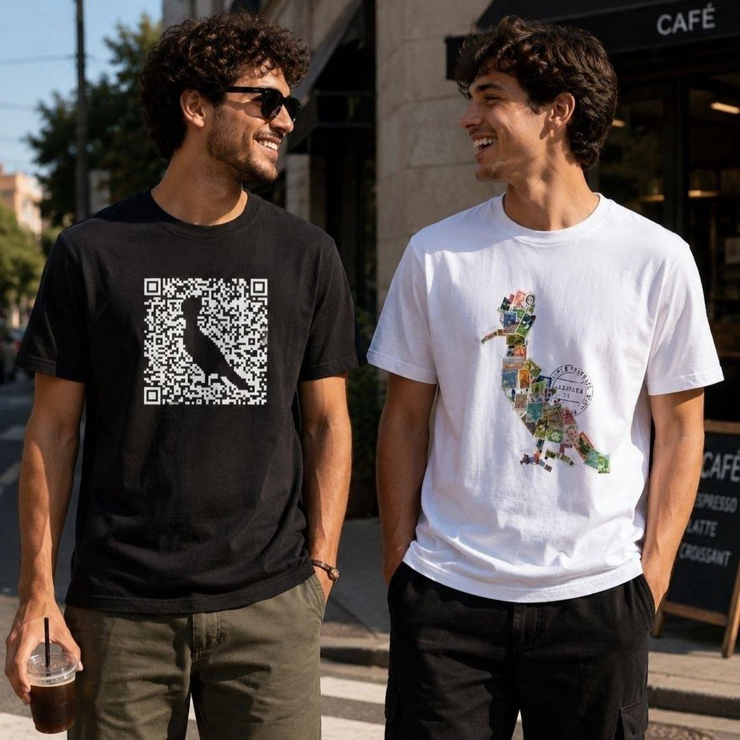 Kit 2 Camisetas Estampada Pica-Pau Selo e Greenk QrCode Reserva