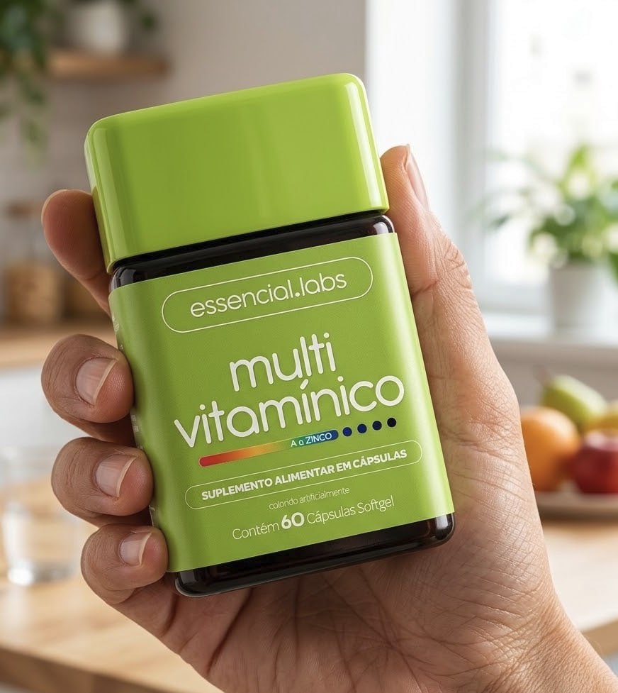 MULTIVITAMINICO de A a ZINCO - Polivitamínico com Fórmula Avançada e Concentrada - 60 cápsulas Softgel
